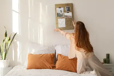 Dekoračná korková tabuľa s látkovým povrchom