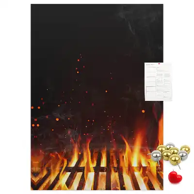 Korková nástenka Plamene grilu