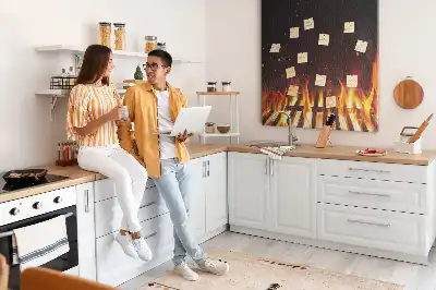 Korková nástenka Plamene grilu