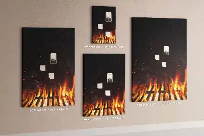 Korková nástenka Plamene grilu