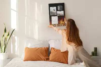 Korková nástenka Plamene grilu