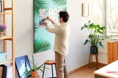 Korková nástenka Husté tropické lístie