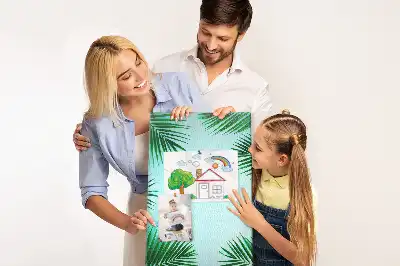 Korková nástenka Husté tropické lístie