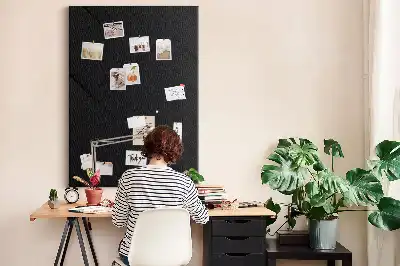Korková nástenka s povrchom z hladkého plátna
