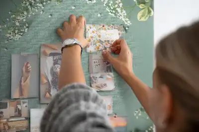 Korková tabuľa s motívom kytice gypsofily