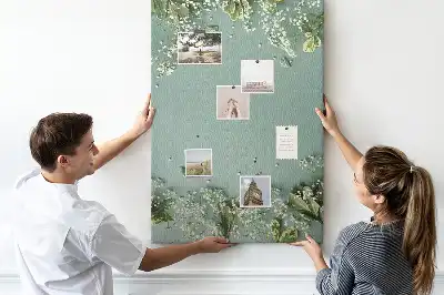 Korková tabuľa s motívom kytice gypsofily