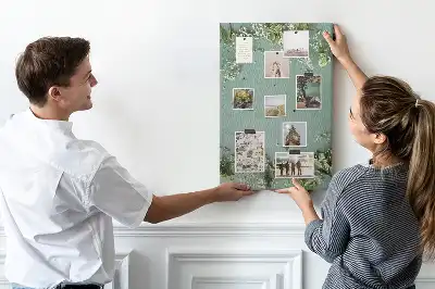 Korková tabuľa s motívom kytice gypsofily
