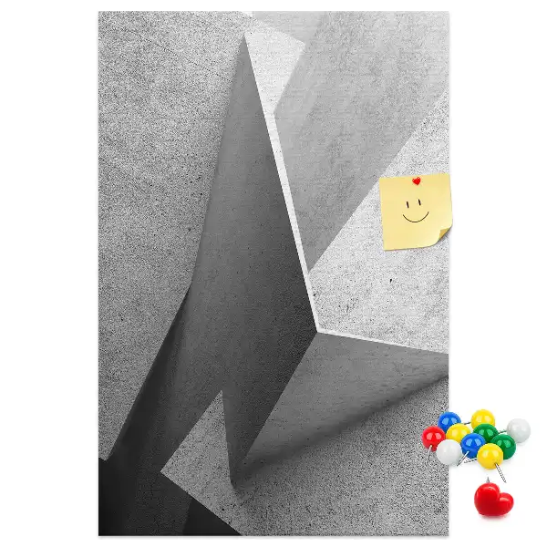 Korková tabuľa s motívom abstraktnej geometrie