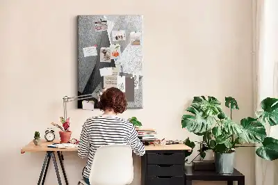 Korková tabuľa s motívom abstraktnej geometrie