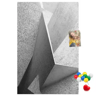 Korková tabuľa s motívom abstraktnej geometrie