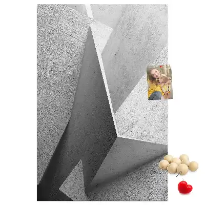 Korková tabuľa s motívom abstraktnej geometrie