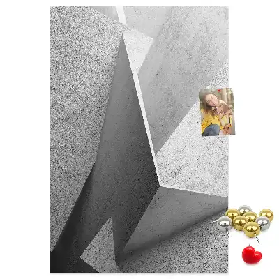 Korková tabuľa s motívom abstraktnej geometrie