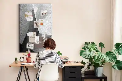 Korková tabuľa s motívom abstraktnej geometrie