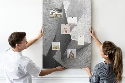 Korková tabuľa s motívom abstraktnej geometrie