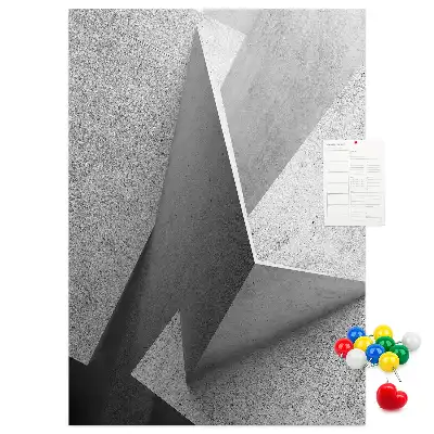 Korková tabuľa s motívom abstraktnej geometrie