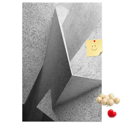 Korková tabuľa s motívom abstraktnej geometrie