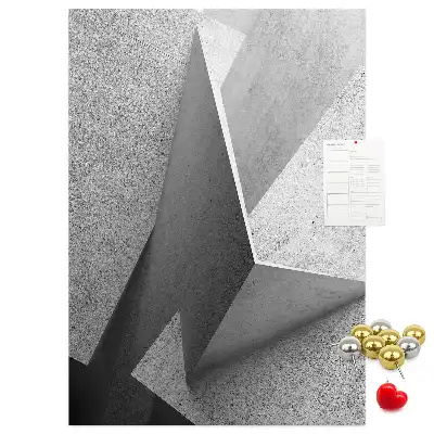 Korková tabuľa s motívom abstraktnej geometrie