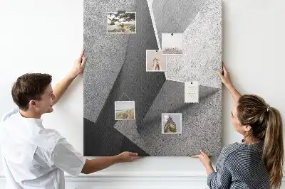 Korková tabuľa s motívom abstraktnej geometrie