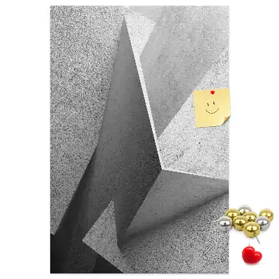 Korková tabuľa s motívom abstraktnej geometrie