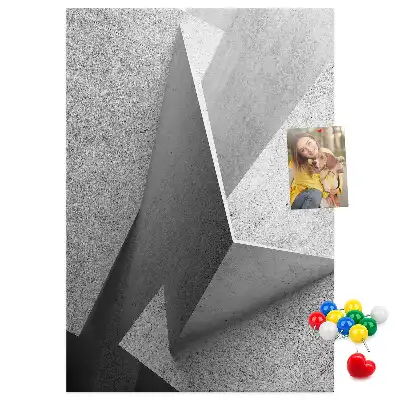 Korková tabuľa s motívom abstraktnej geometrie
