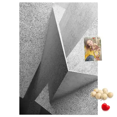 Korková tabuľa s motívom abstraktnej geometrie