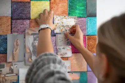 Nástenná dekorácia Farebné drevené kocky