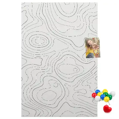 Korková tabuľa s motívom lineárnej abstrakcie