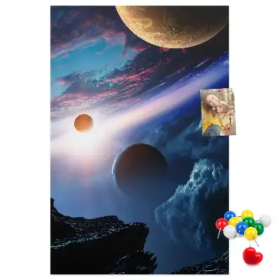 Korková tabuľa s motívom vesmírnej galaxie