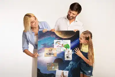 Korková tabuľa s motívom vesmírnej galaxie
