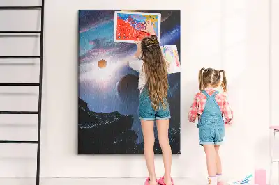Korková tabuľa s motívom vesmírnej galaxie