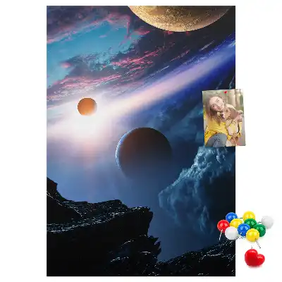 Korková tabuľa s motívom vesmírnej galaxie