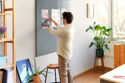 Korková tabuľa Abstraktné sivé vlny