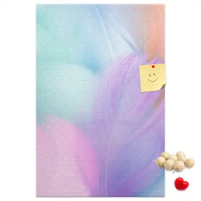 Korková nástenka Pastelové pierka