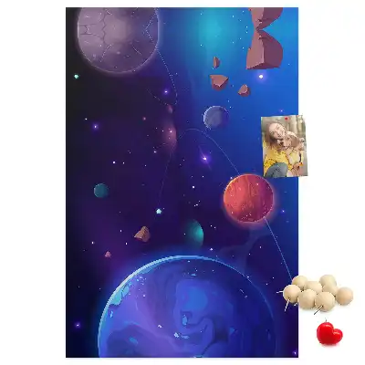 Nástenka s motívom vesmírneho umenia