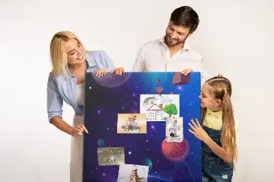 Nástenka s motívom vesmírneho umenia