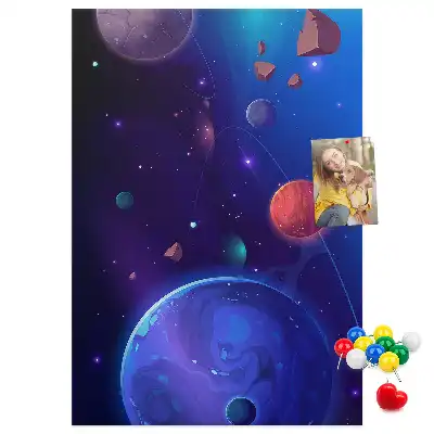Nástenka s motívom vesmírneho umenia