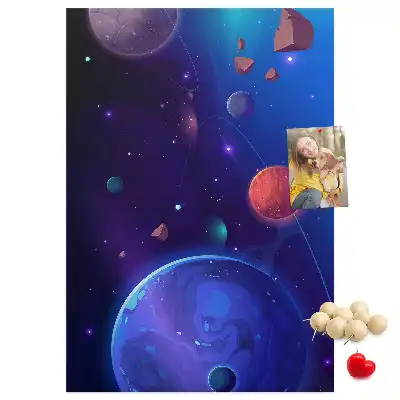 Nástenka s motívom vesmírneho umenia