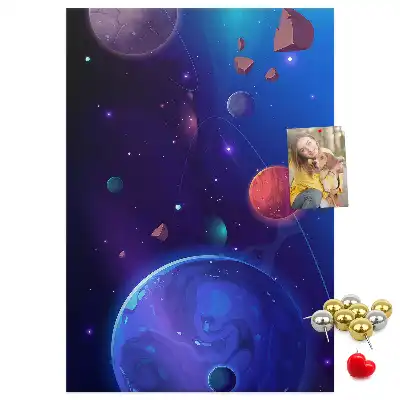 Nástenka s motívom vesmírneho umenia