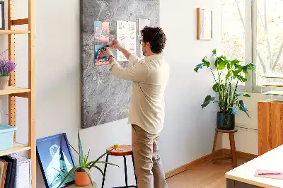 Korková nástenka s motívom tmavého mramoru