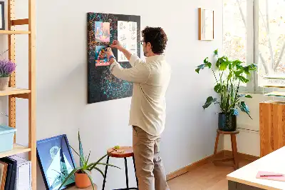 Dekoratívna korková nástenka s motívom mandaly