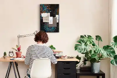 Dekoratívna korková nástenka s motívom mandaly