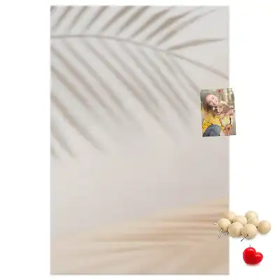 Korková nástenka s motívom tieňa palmového listu