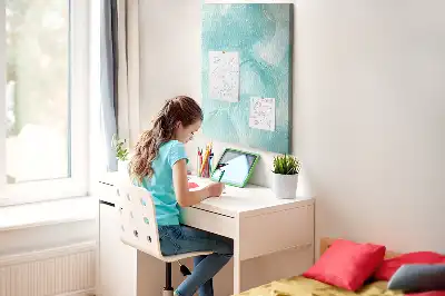 Korková tabuľa s abstraktným mramorovým motívom