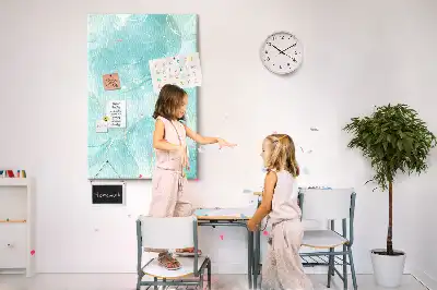 Korková tabuľa s abstraktným mramorovým motívom