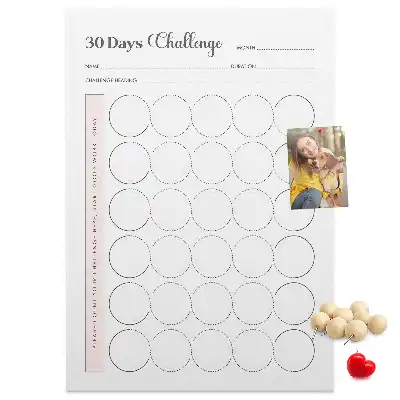 Korková nástenka na 30-dňovú výzvu
