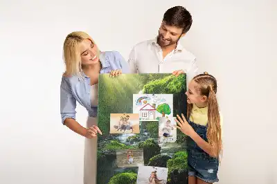 Korková tabuľa s motívom skalného vodopádu