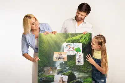 Korková tabuľa s motívom skalného vodopádu