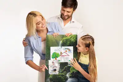 Korková tabuľa s motívom skalného vodopádu