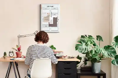 Korková tabuľa Plánovač zdravia