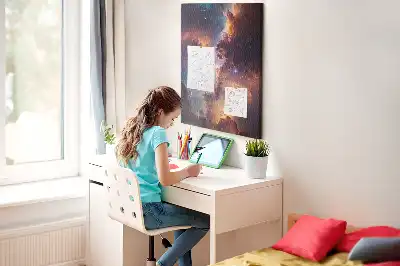 Nástenná korková nástenka s motívom vesmírnej galaxie